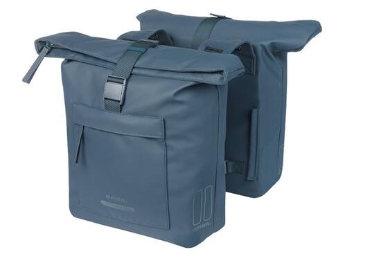 BASIL Brooklyn sacoche double vélo 41L marine