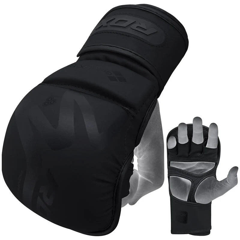 RDX T15 Noir Hybrid MMA-Grappling-Handschuhe mit bestem Knöchelschutz 1/3
