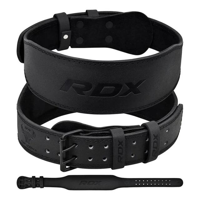 RDX 4-Zoll-Leder-Gewichthebergürtel für das Fitnessstudio 1/3