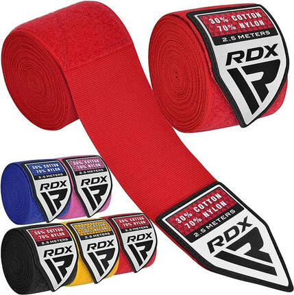 Bandes de Boxe RDX Hand Wraps Pro 2.5 m Rouges