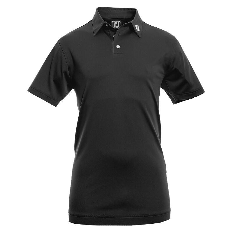 Polo da golf da uomo Footjoy Stretch Pique Solid, nera 4/4
