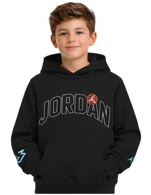 Felpe in pile per bambini Jordan Kids Dynasty nere.