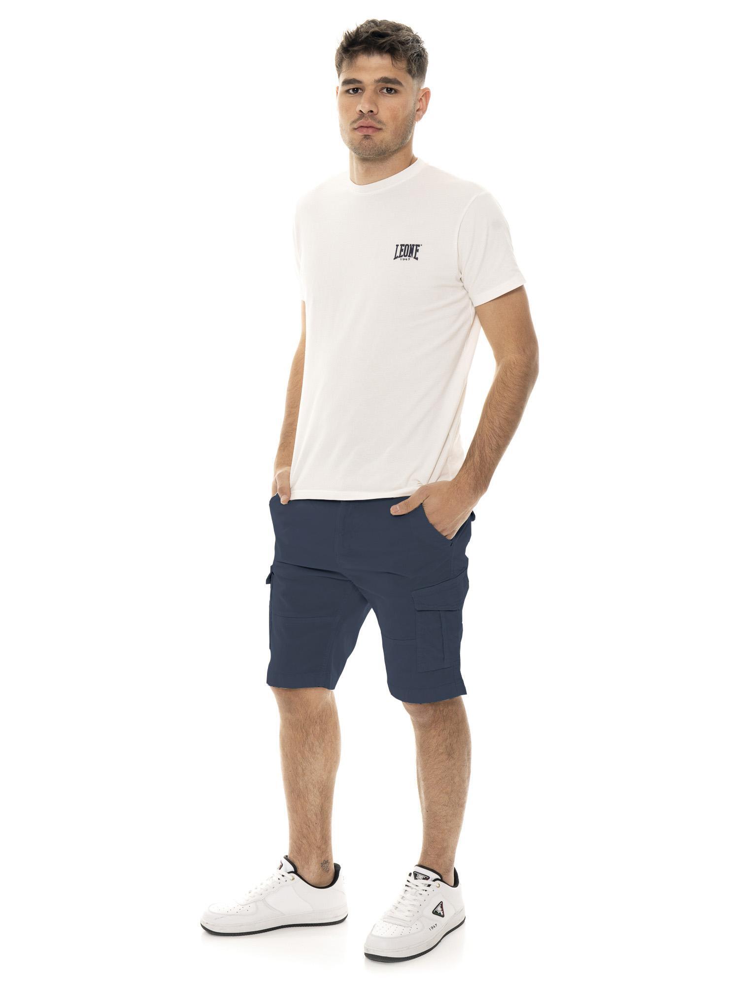Leone Easy Herren-Cargoshorts aus Twill mit Gürtelschlaufen 2/5