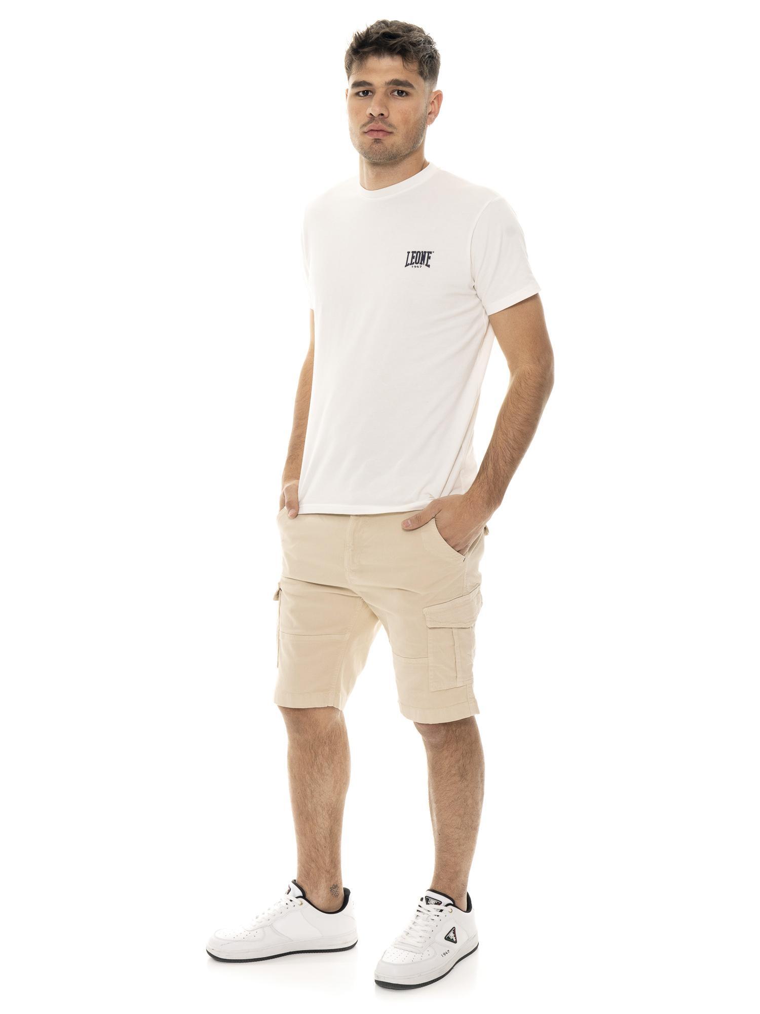 Leone Easy Herren-Cargoshorts aus Twill mit Gürtelschlaufen 2/5