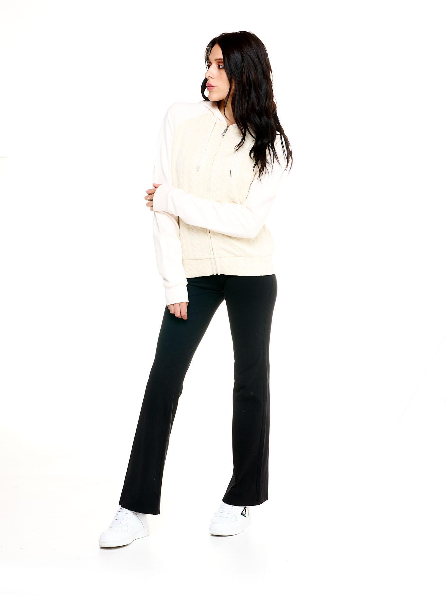 Sudadera con capucha mujer Leone 1947 Apparel Glam Winter cremallera trenzado 2/7