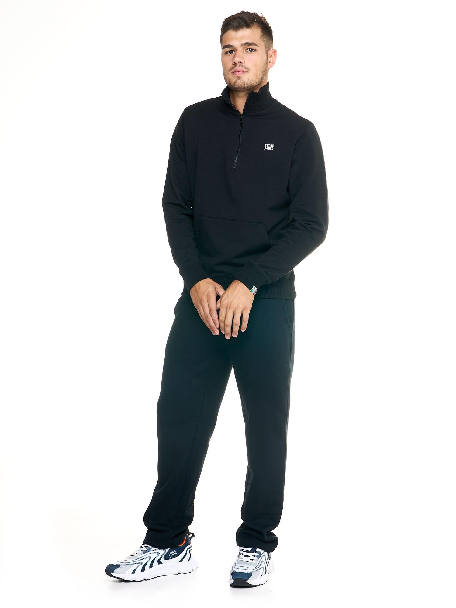 Felpa uomo con zip collo alto linea Basic 7/8