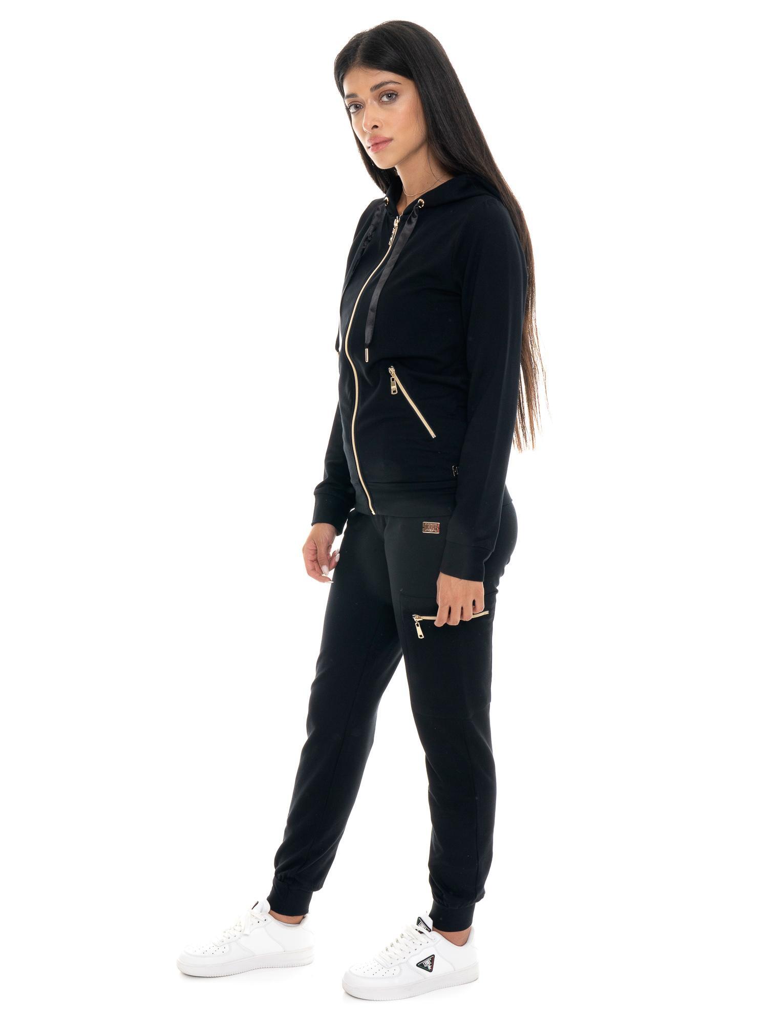 Leone 1947 Chic Tones Damen Winter-Trainingsanzug mit Kapuze und Reißverschluss