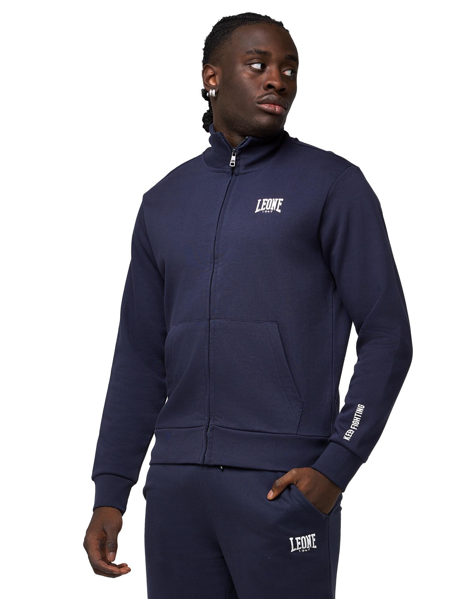 Dres męski Leone 1947 Apparel Basic bluza i spodnie z kołnierzem i zamkiem