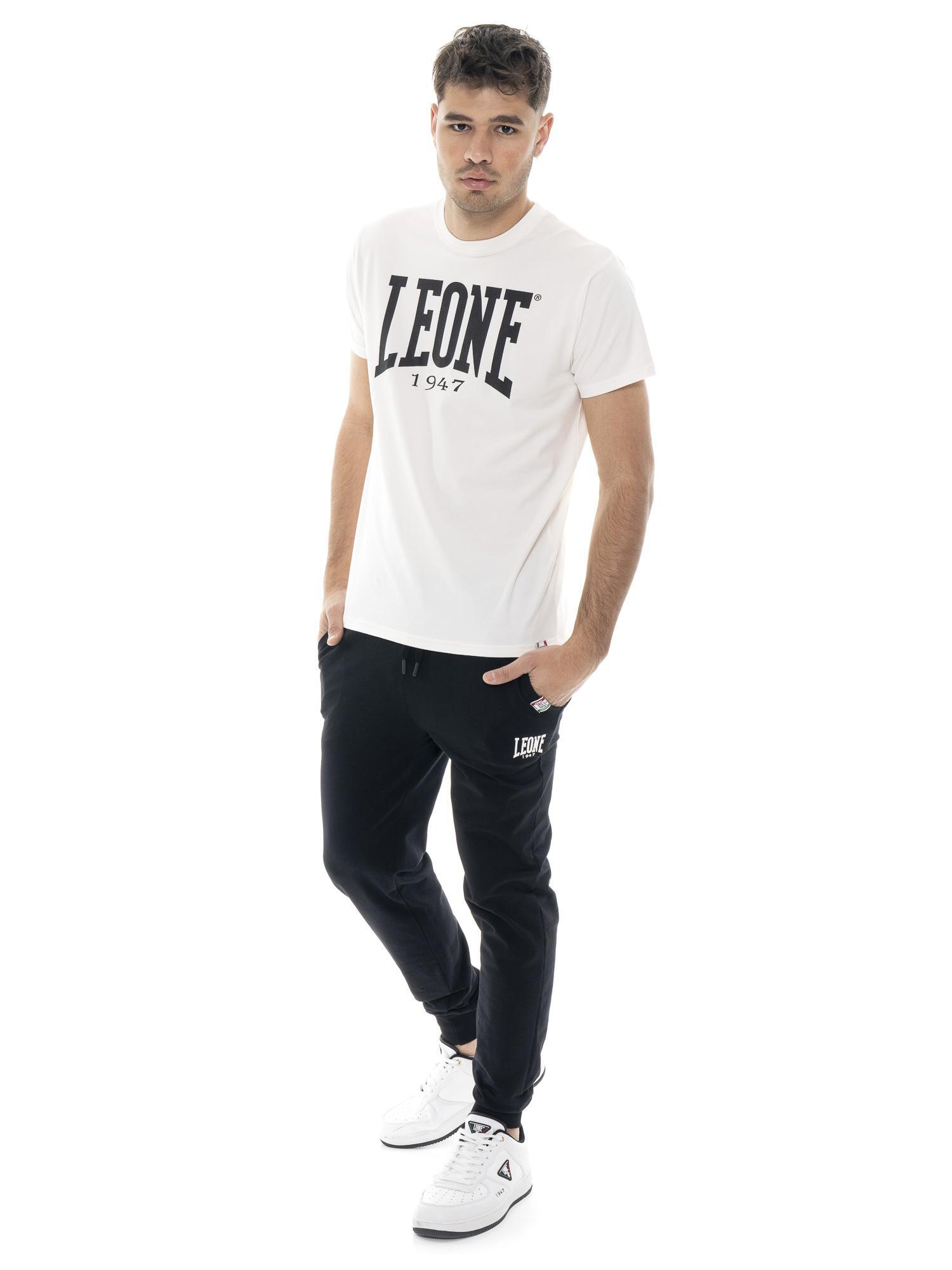 Camiseta básica de algodón elástico de manga corta con logo Leone 1947 2/5