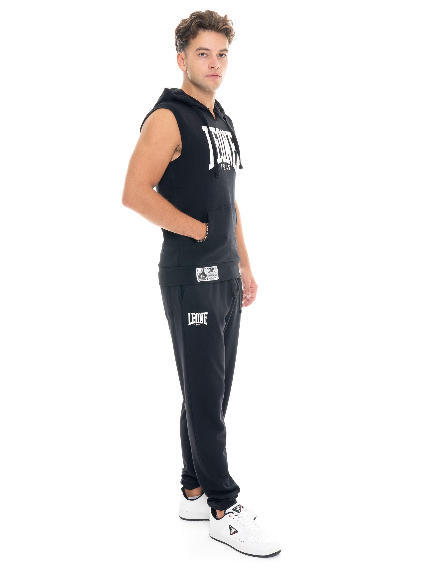 Bluza męska Leone 1947 Apparel bez rękawów z kapturem styl bokserski