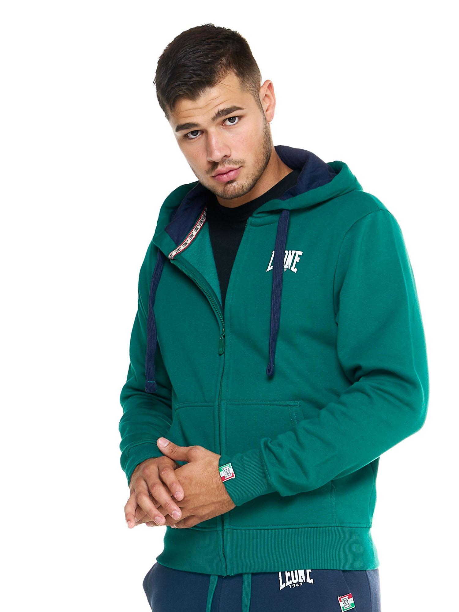 Fato de treino masculino Leone 1947 Apparel Basic Vintage, capuz, fecho, inverno 2/8