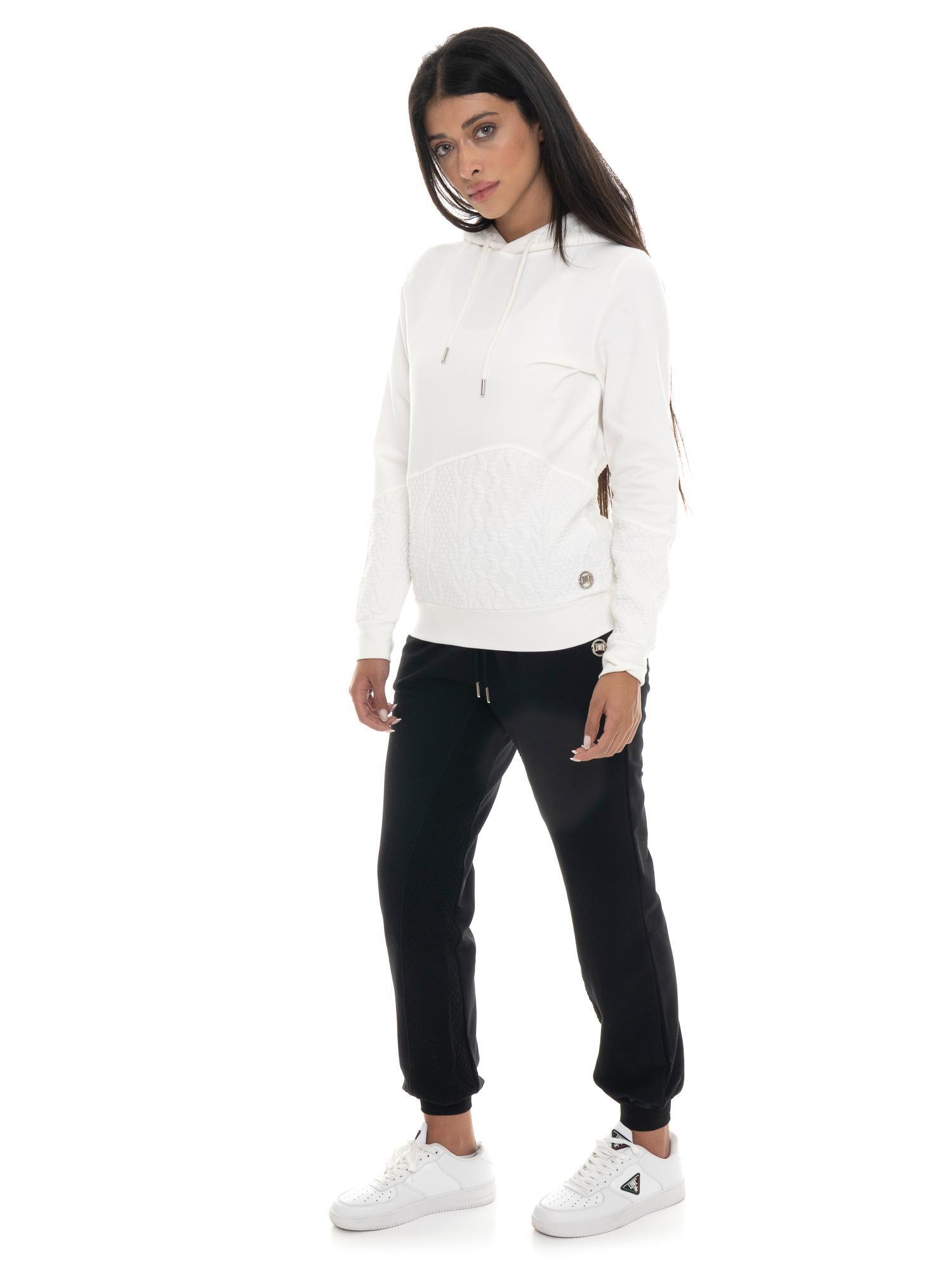 Blusa de moletom feminina de inverno com detalhes trançados da Leone 1947 Braid 2/7