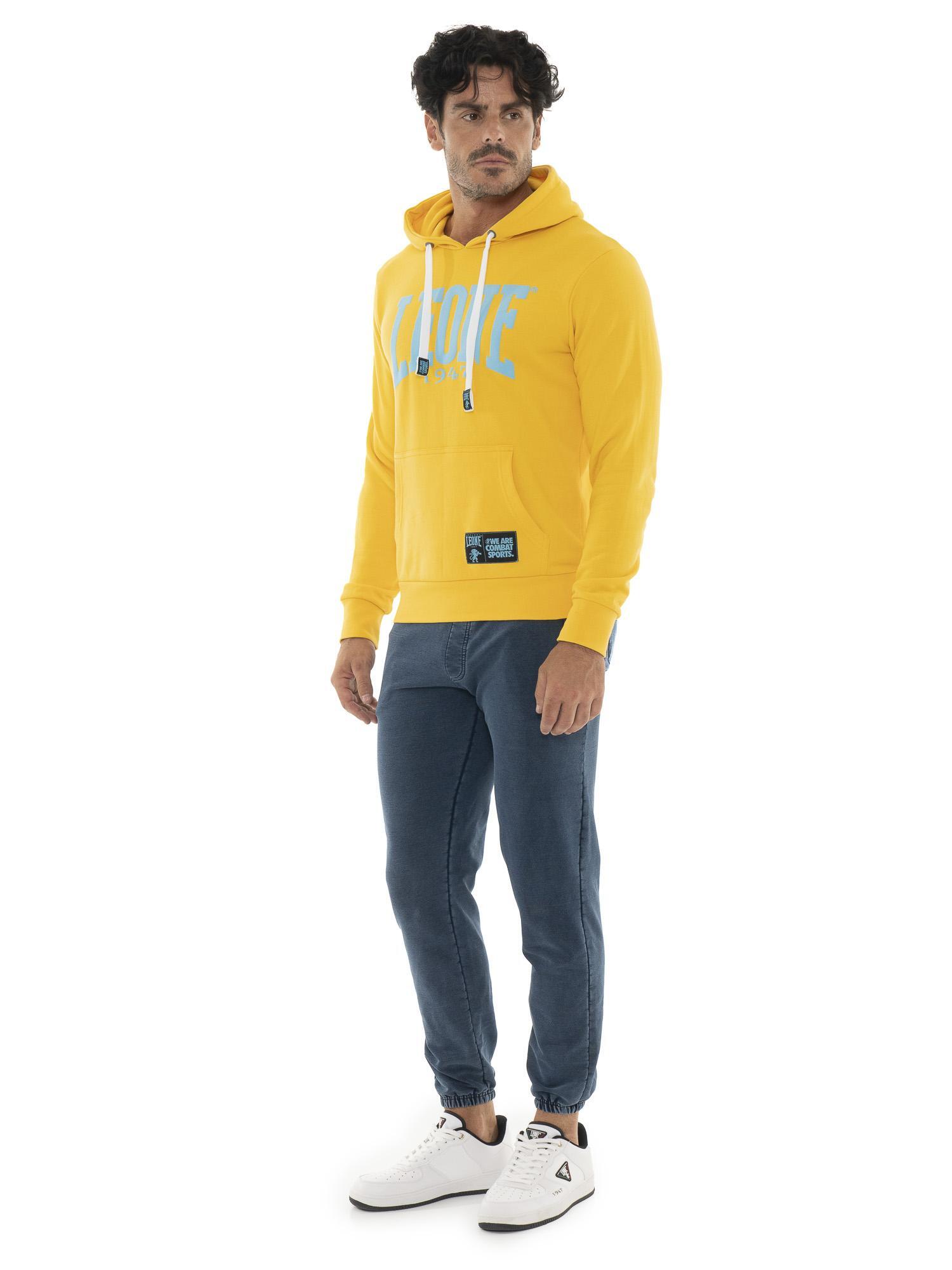 Felpa da uomo in cotone non garzato con cappuccio Leone Summer Vibes 2/5