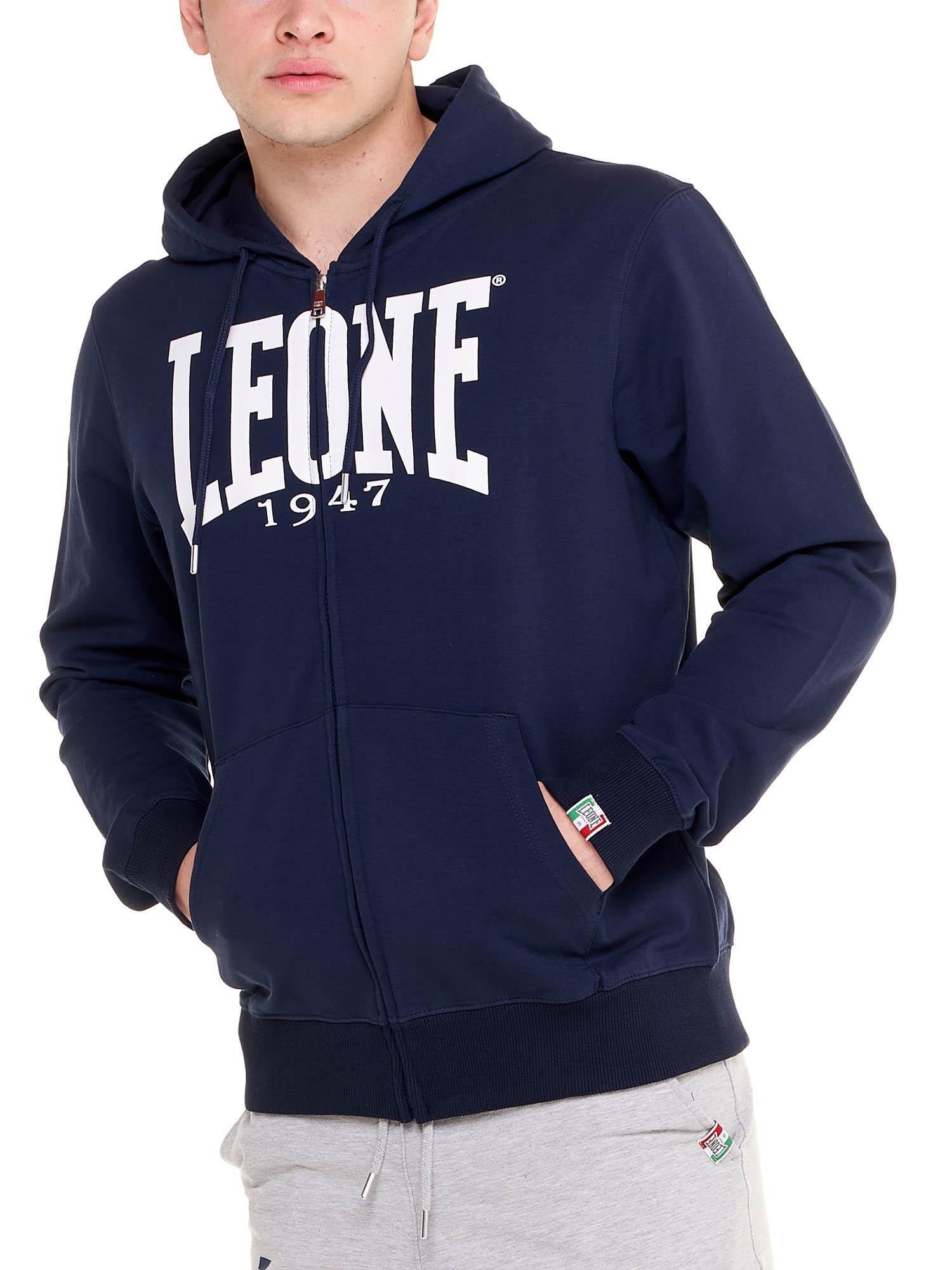 Felpa da uomo con cappuccio e zip Leone 1947 Apparel 5/8