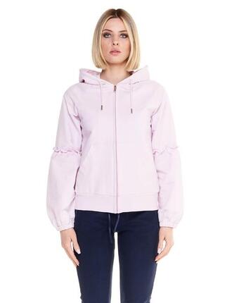 Sweat à capuche zippé femme scintillant