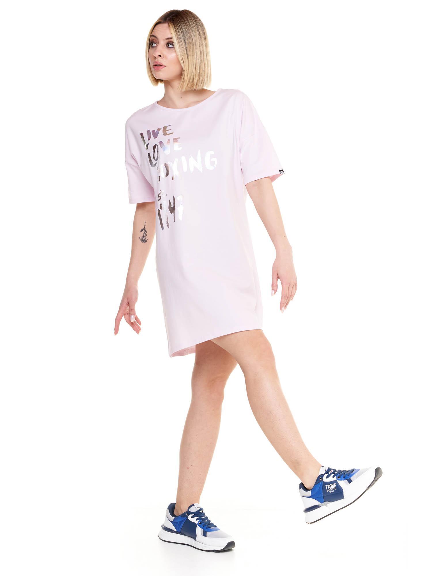 Maxi t-shirt brilhante de manga curta para mulher 3/8