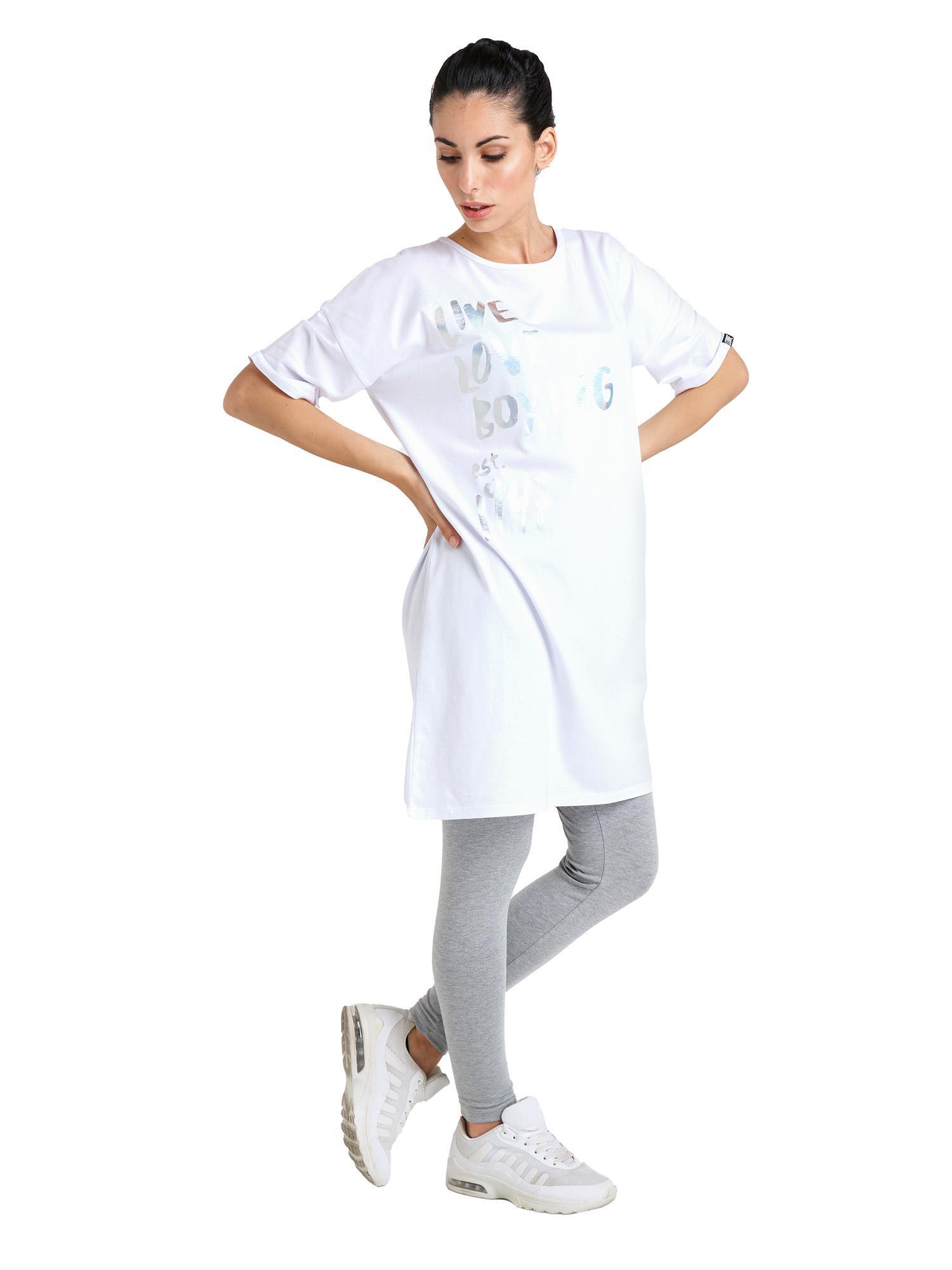 T-shirt maxi manches courtes femme scintillant 4/7