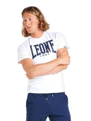 Basic heren t-shirt met korte mouwen en groot logo