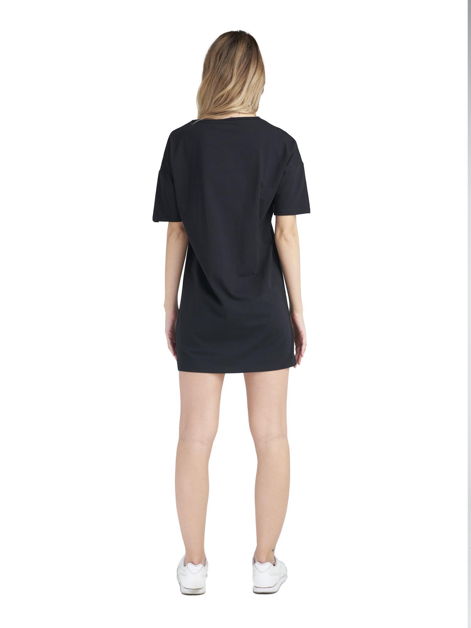 Glitzerndes kurzärmeliges Maxi-T-Shirt für Damen 4/5