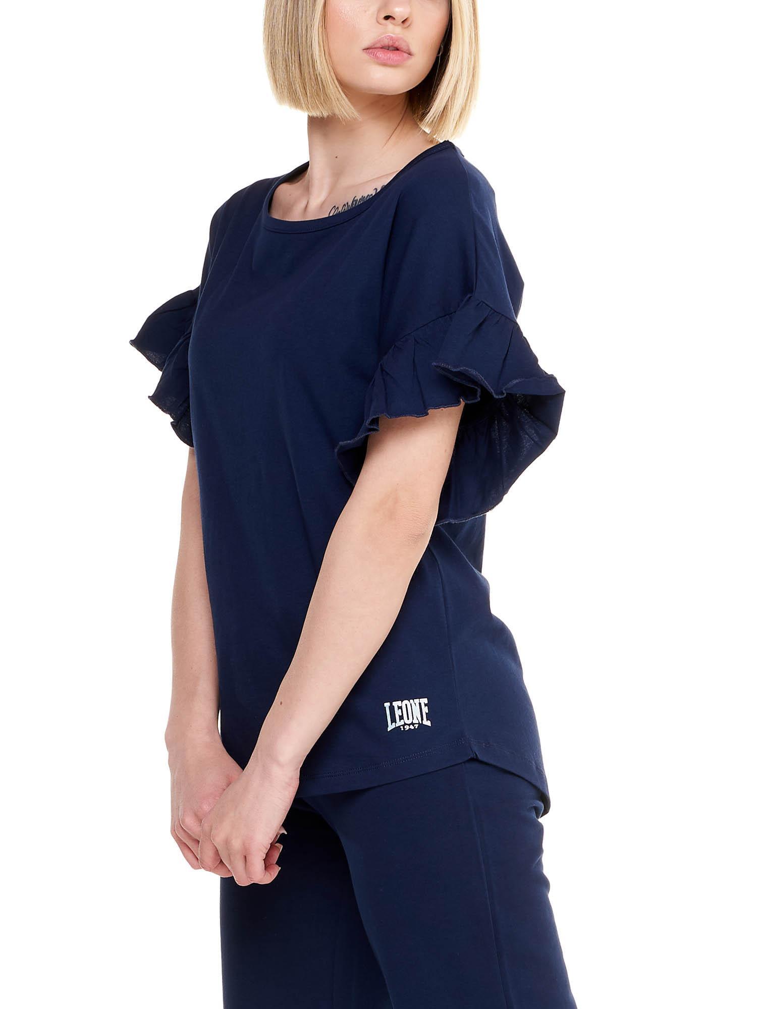 T-shirt a maniche corte con balze da donna Sparkly 5/8