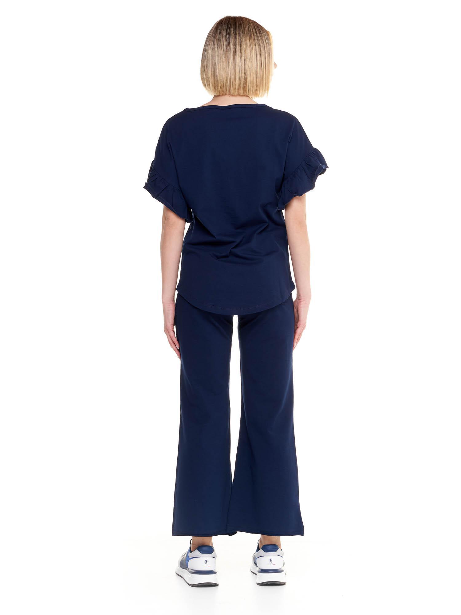 T-shirt a maniche corte con balze da donna Sparkly 4/8