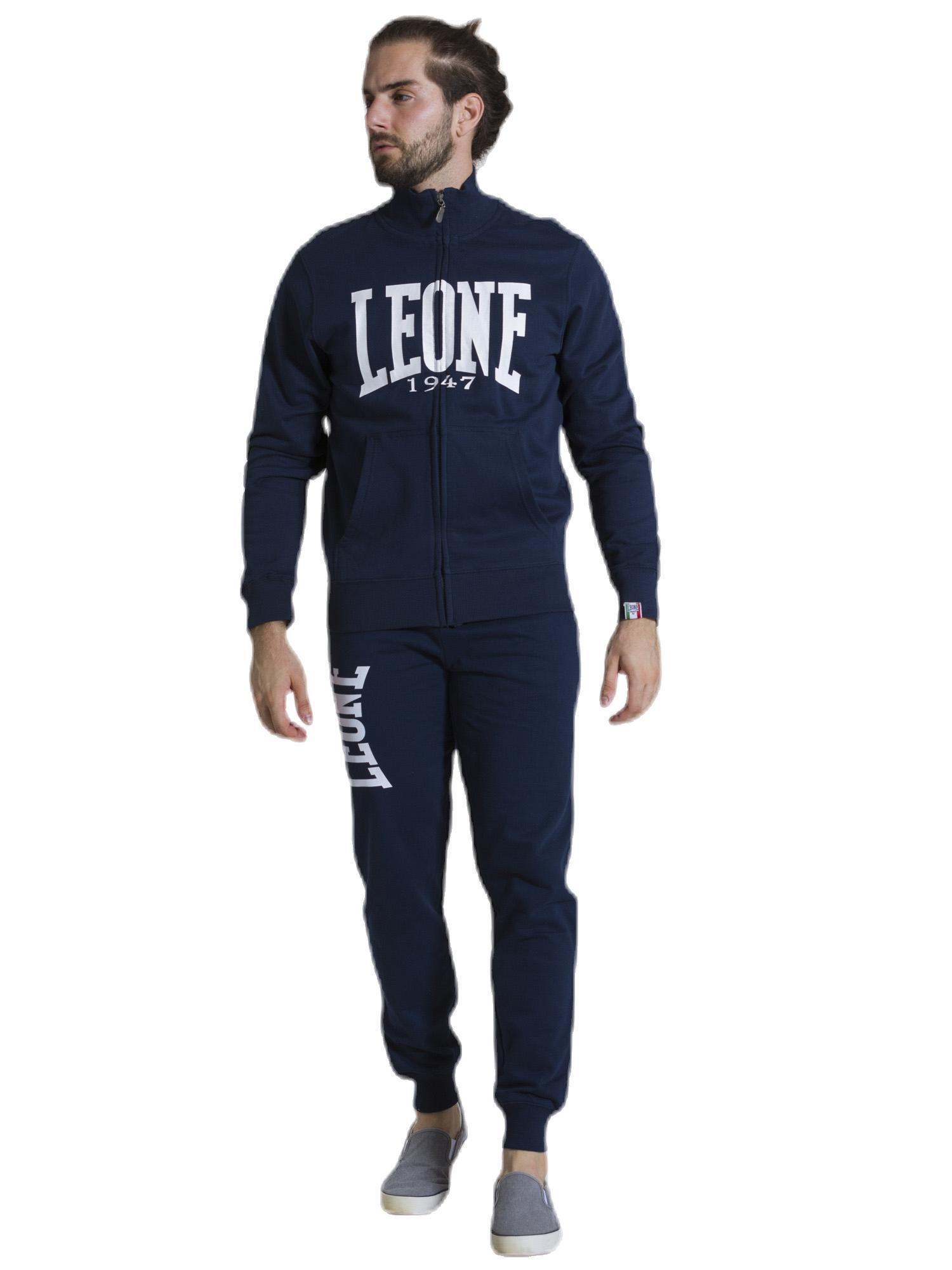 Leone 1947 Apparel męskie bluzy z zamkiem błyskawicznym i wysokim kołnierzem