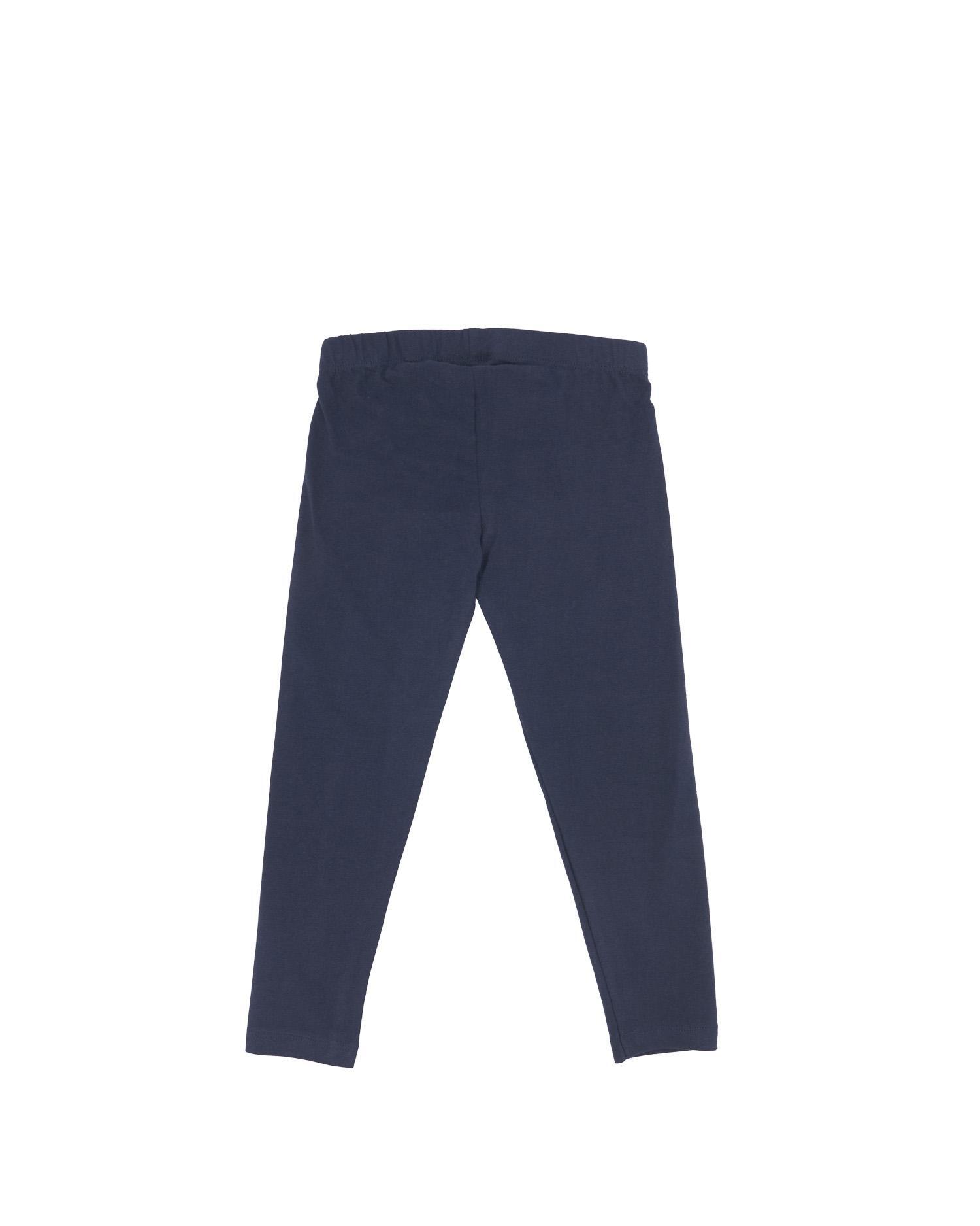Leggings básicas de menina com logo pequeno 2/7