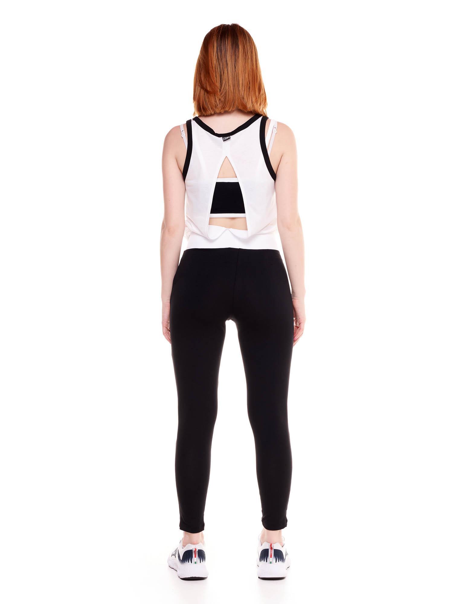 Schwarz-weiße Damenleggings 4/5