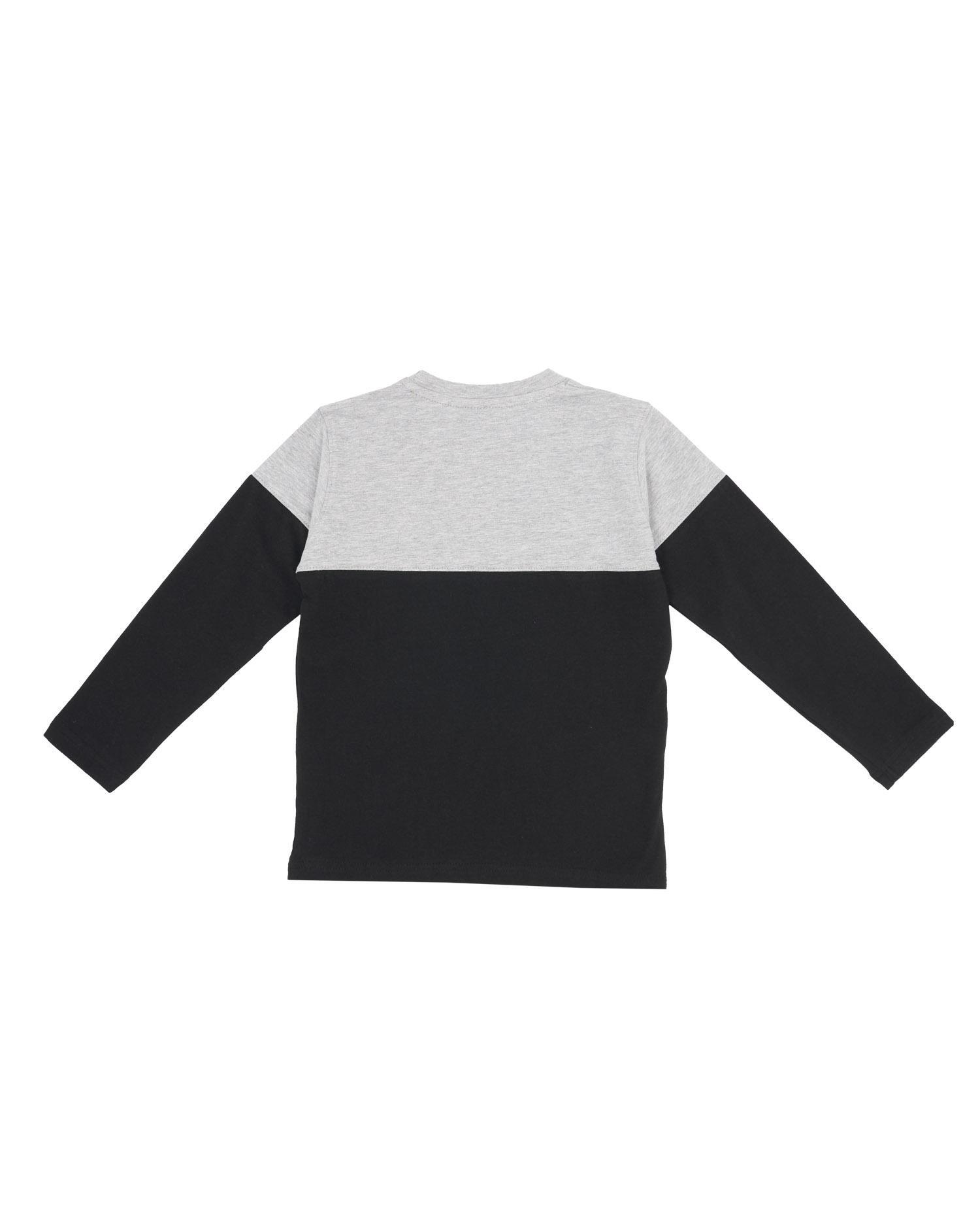 Camiseta de manga larga horizontal bicolor para niños de la clase Junior 2/4
