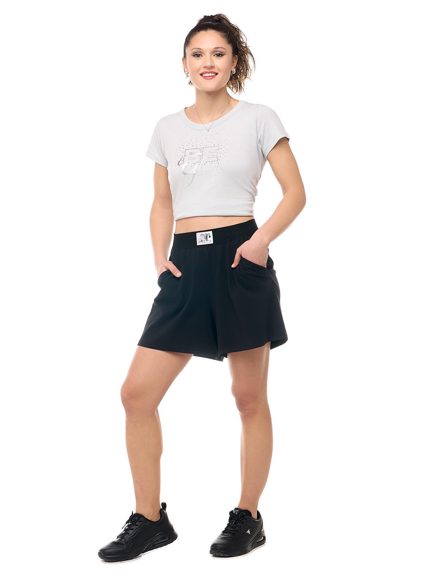 Bermudy damskie Leone 1947 Apparel z bawełny elastyczny pas styl bokserski