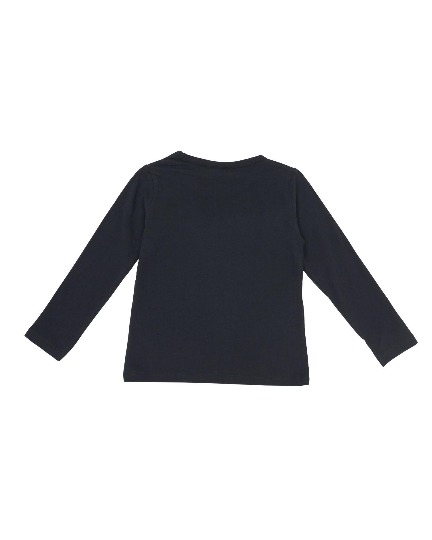 T-shirt fille manches longues avec petit logo Basic 2/7
