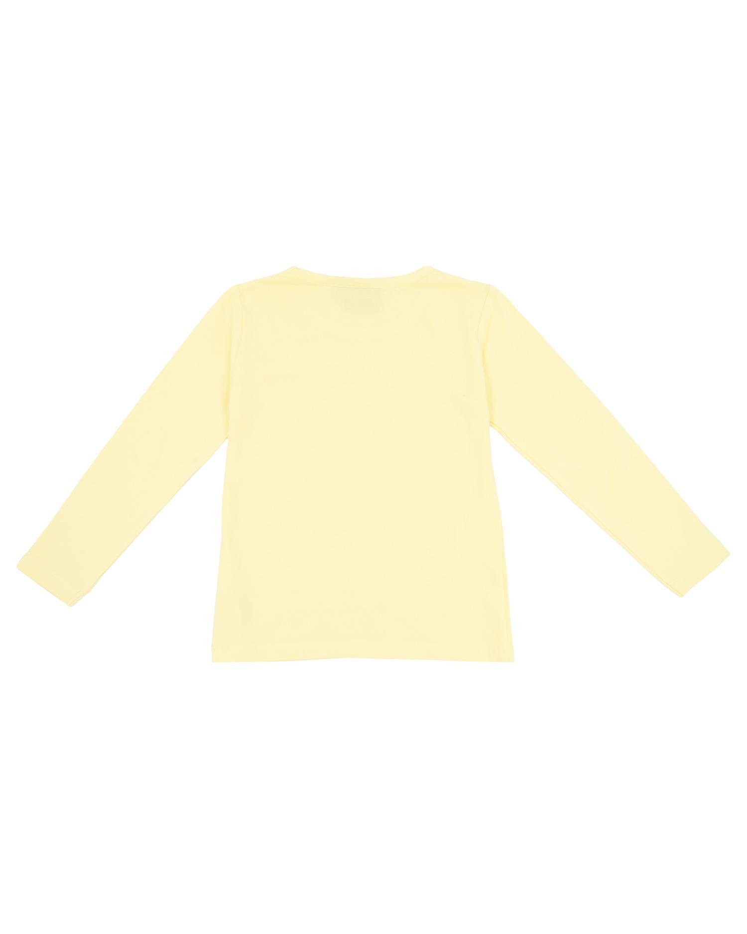 T-shirt fille manches longues avec petit logo Basic 2/7