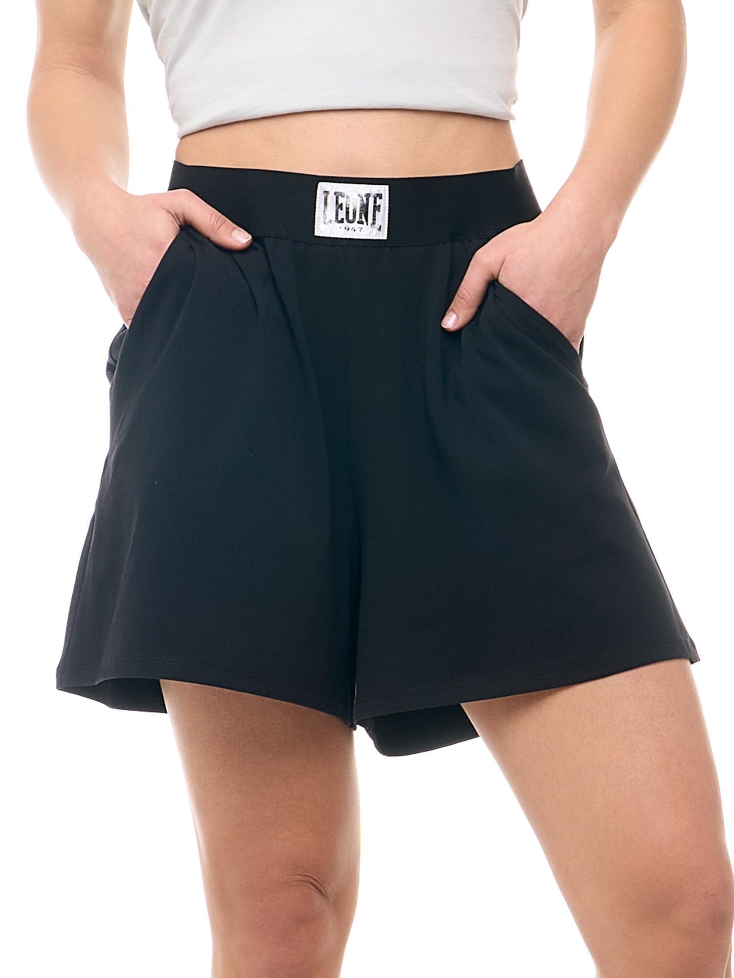 Bermudy damskie Leone 1947 Apparel z bawełny elastyczny pas styl bokserski 5/7