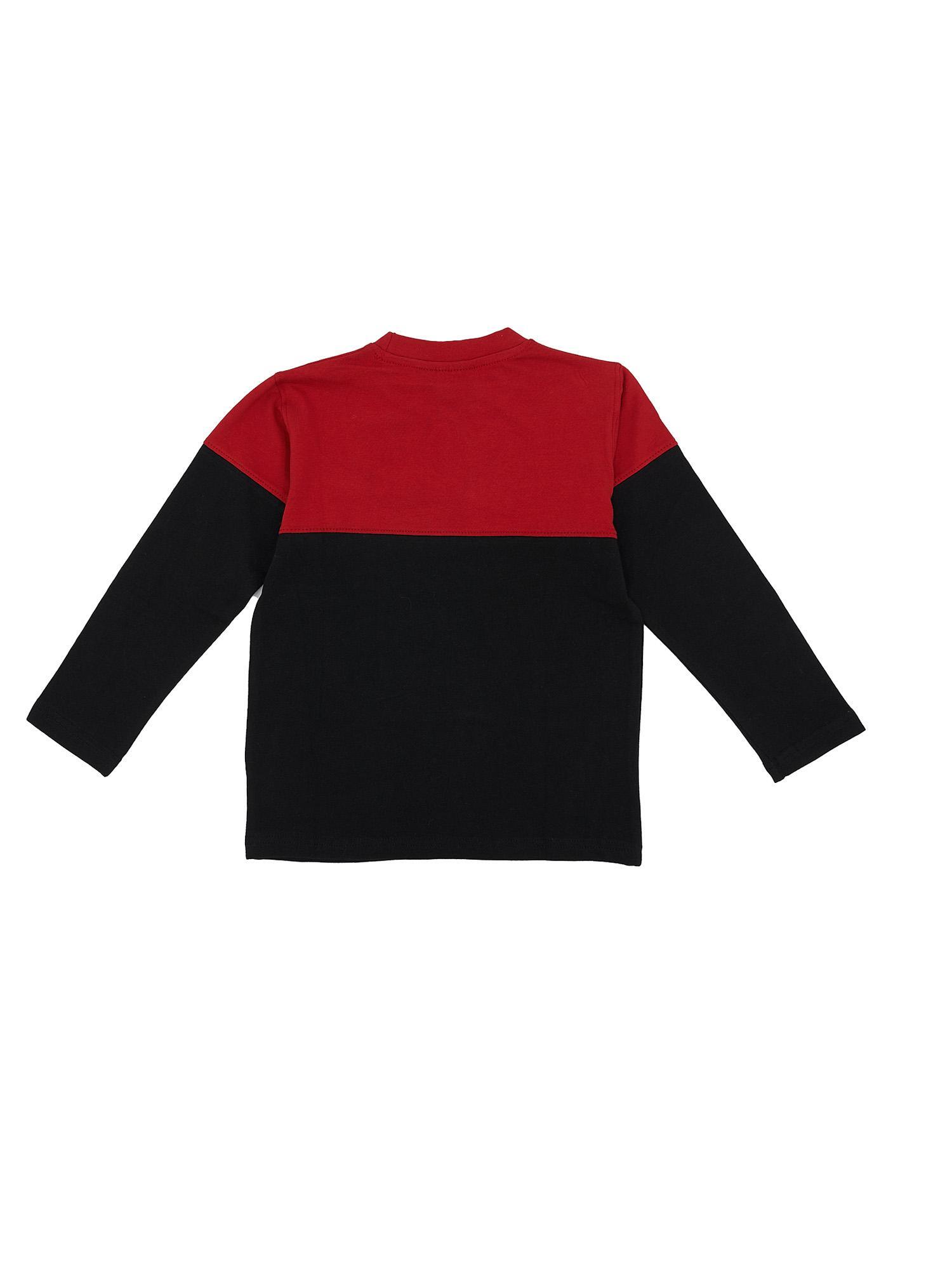 Camiseta de manga larga horizontal bicolor para niños de la clase Junior 2/2