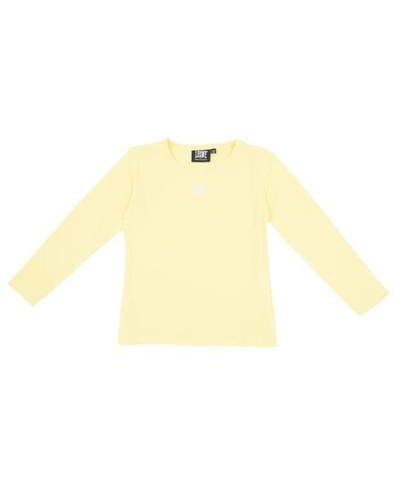 T-shirt fille manches longues avec petit logo Basic