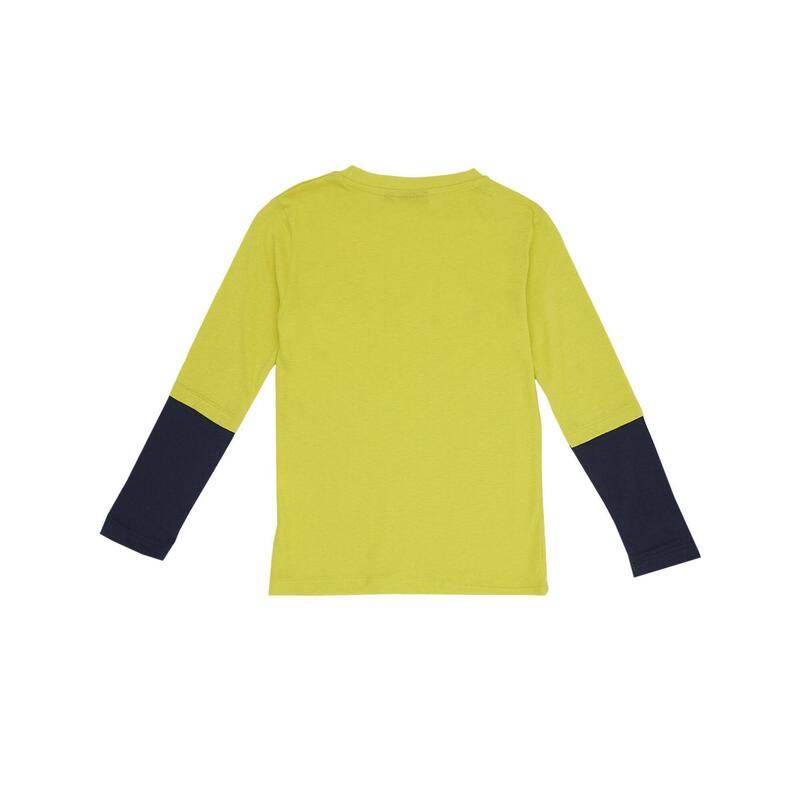 Tricou cu mânecă lungă în două culori pentru copii, cu imprimeu Basic