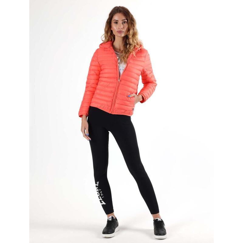 Geacă de primăvară Leone Basic pentru femei cu glugă și fermoar
