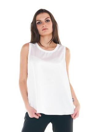 Débardeur satiné femme noir et blanc