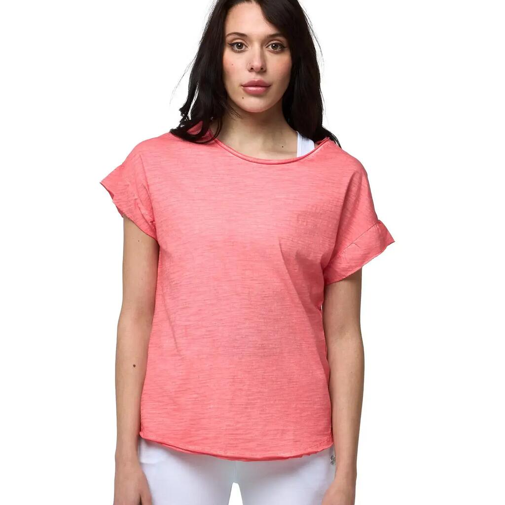 Leone 1947 Apparel T-shirt with tie-dye ruffles. Fresh and vibrant look.