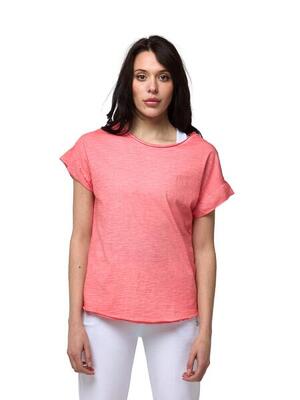 Leone 1947 apparel t-shirt met tie-dye ruches. frisse en levendige look.