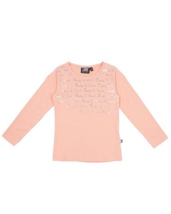 T-shirt fille manches longues écriture de rêve