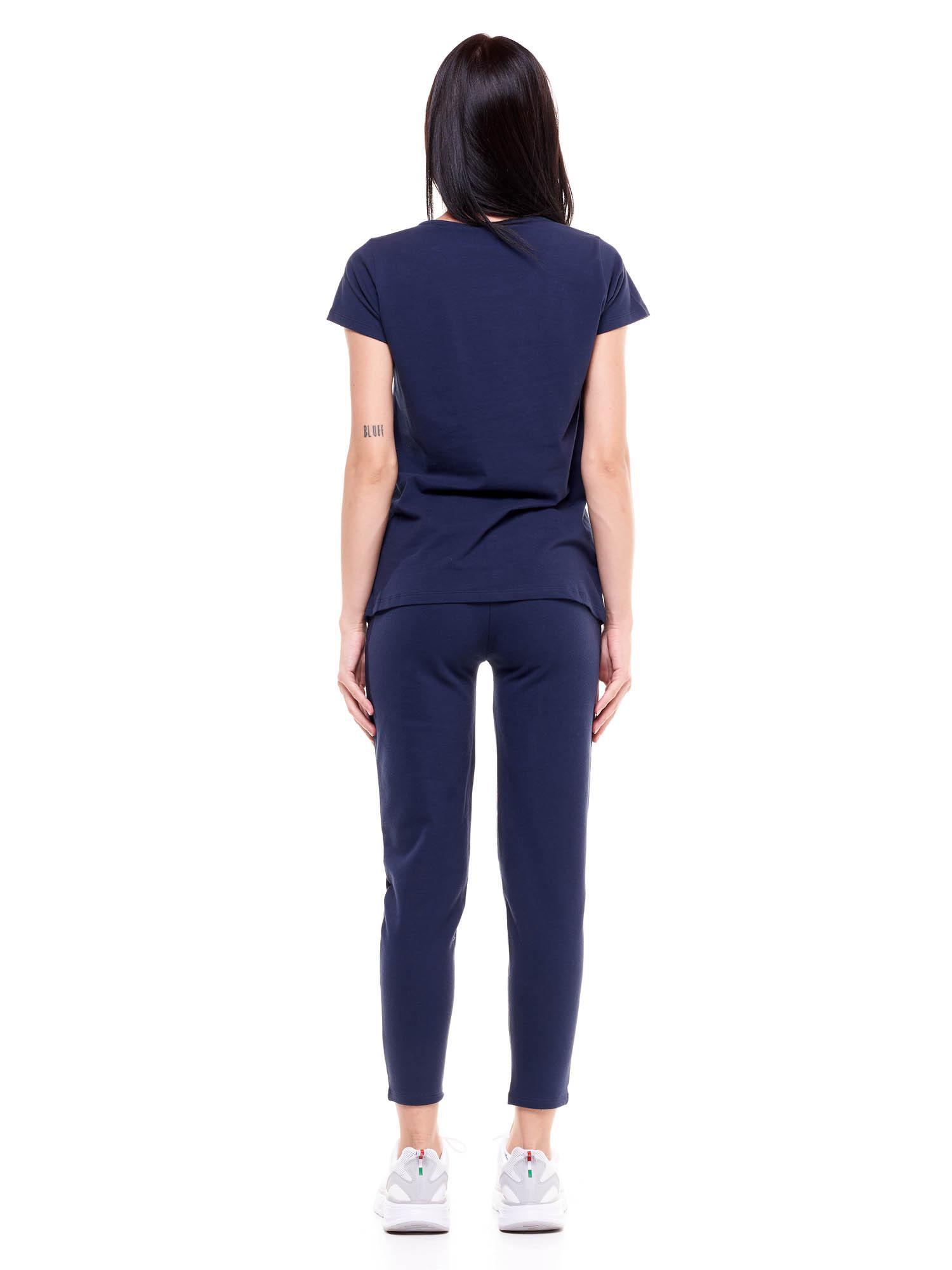 Basic-T-Shirt für Damen mit Rundhalsausschnitt und kurzen Ärmeln 4/8