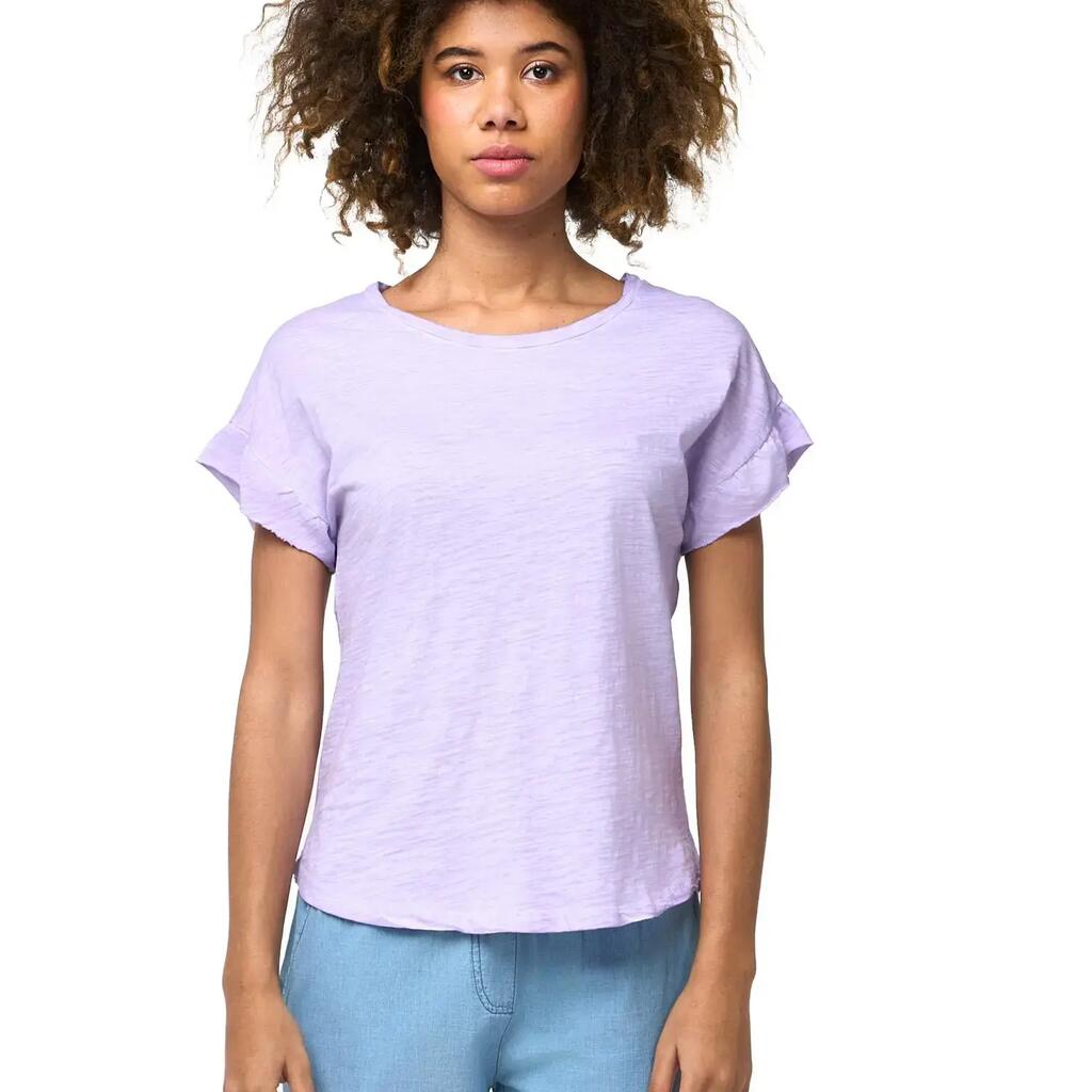Leone 1947 Apparel T-shirt with tie-dye ruffles. Fresh and vibrant look.