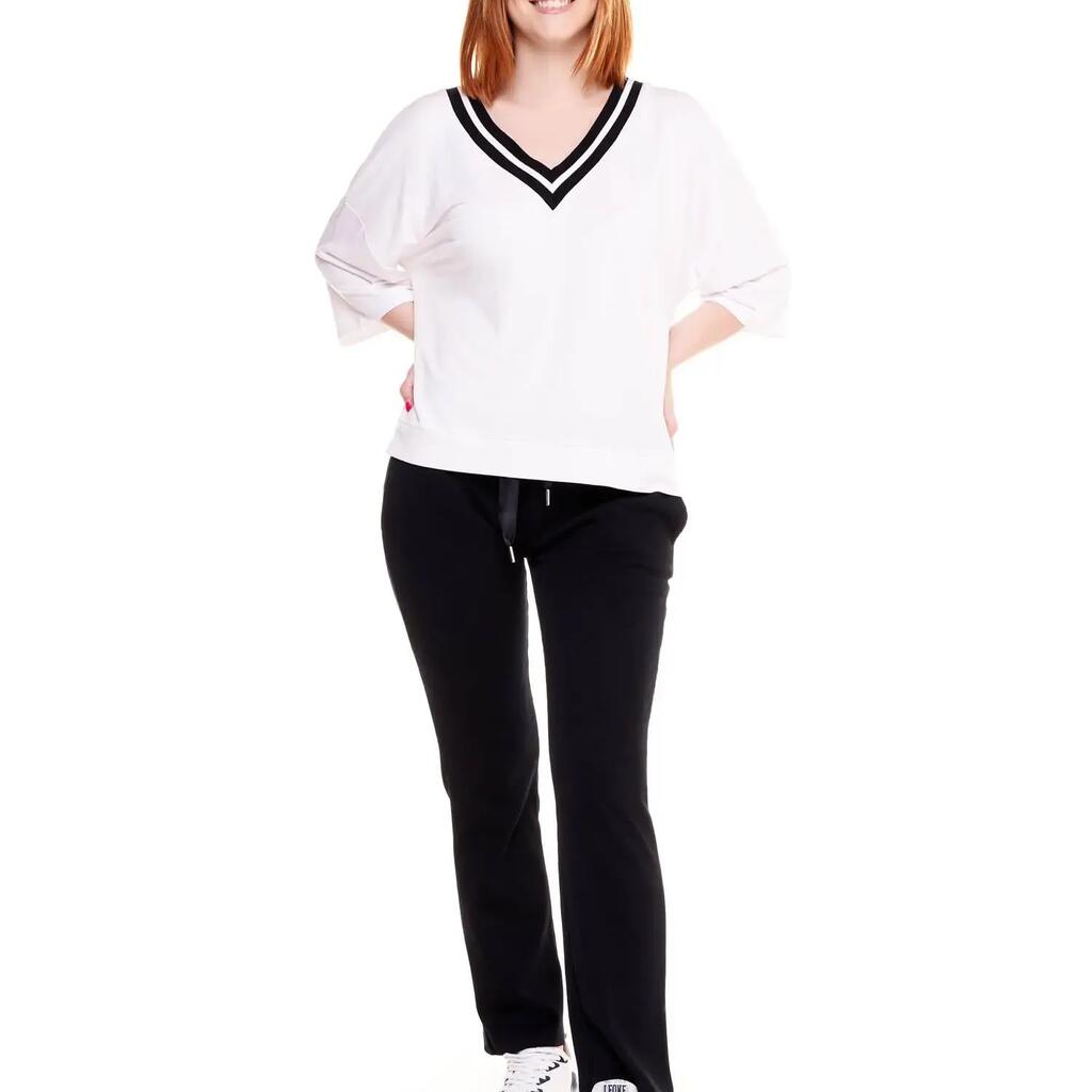 Woman V collar Black Boring
