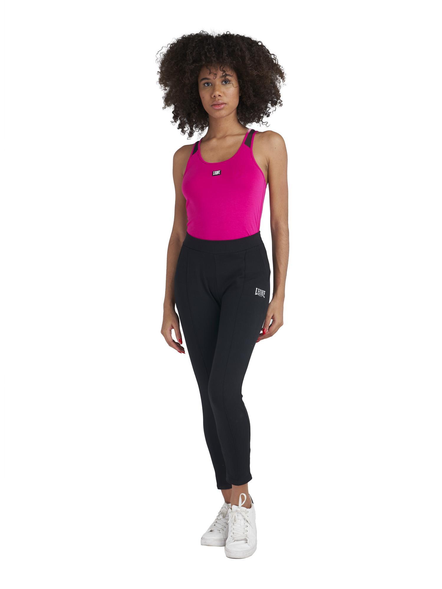 Pantalone donna dritto con piega in felpa Training 3/8