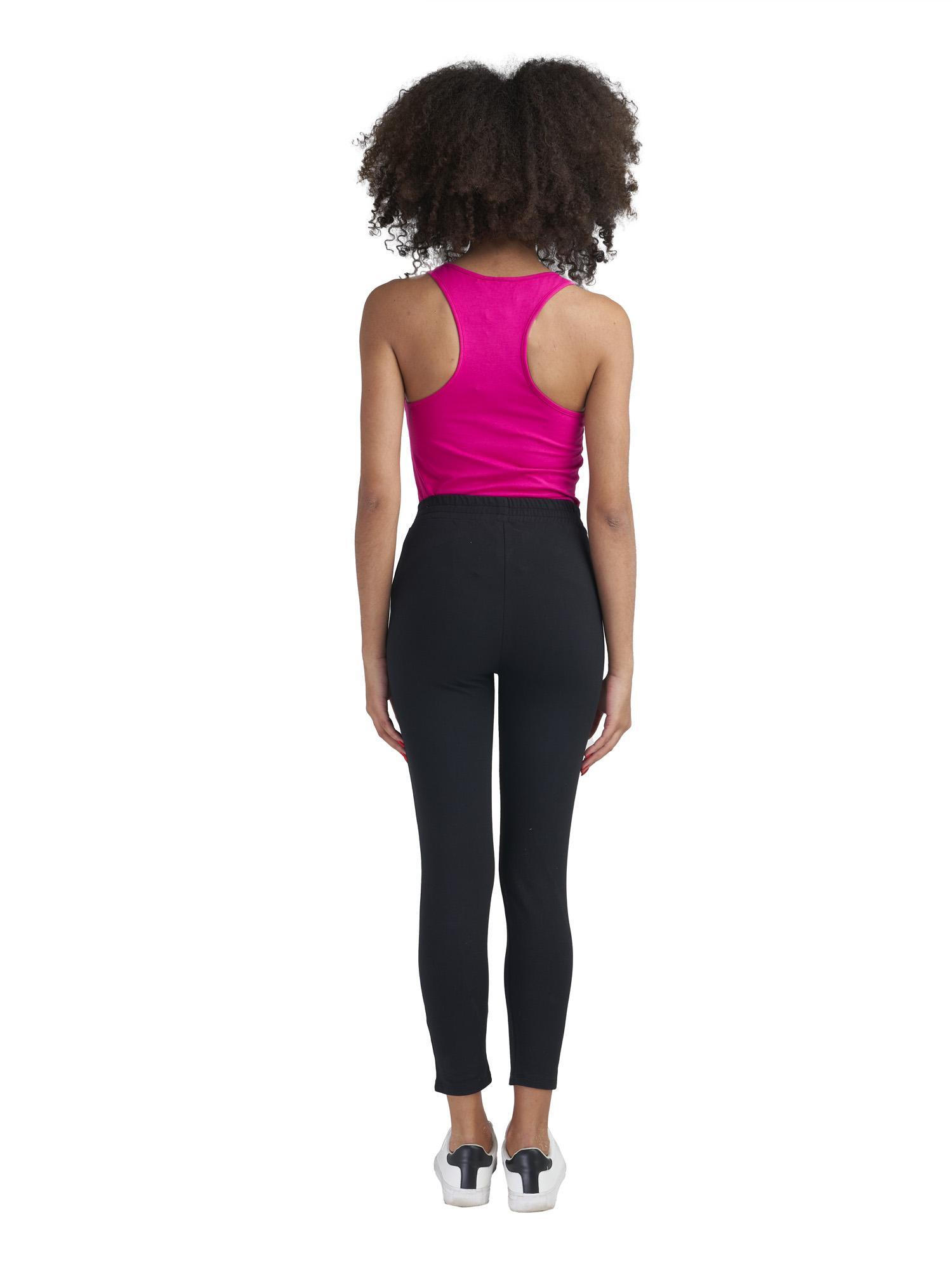 Pantalone donna dritto con piega in felpa Training 5/8