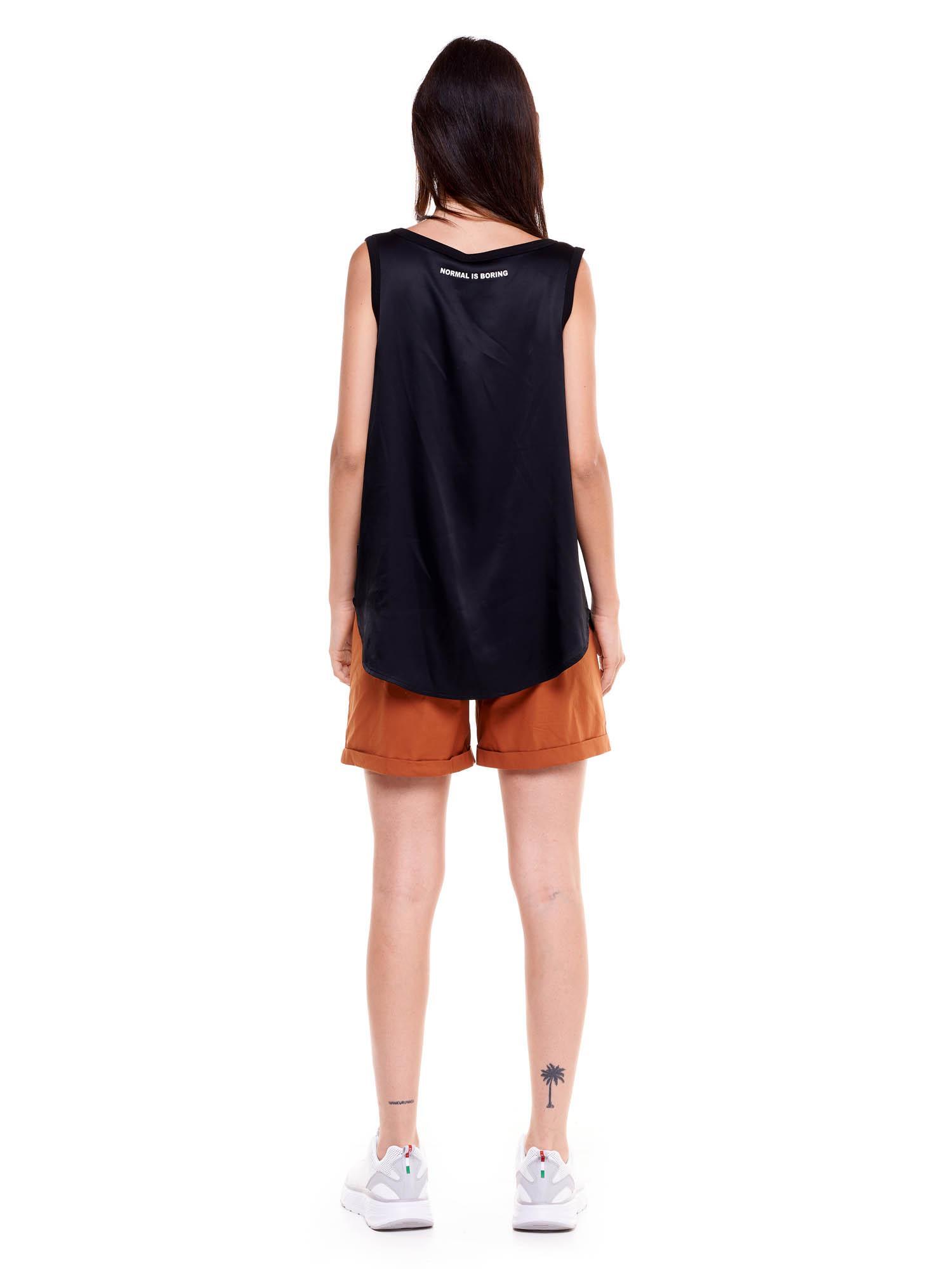 Canotta satin da donna Black and White 4/5