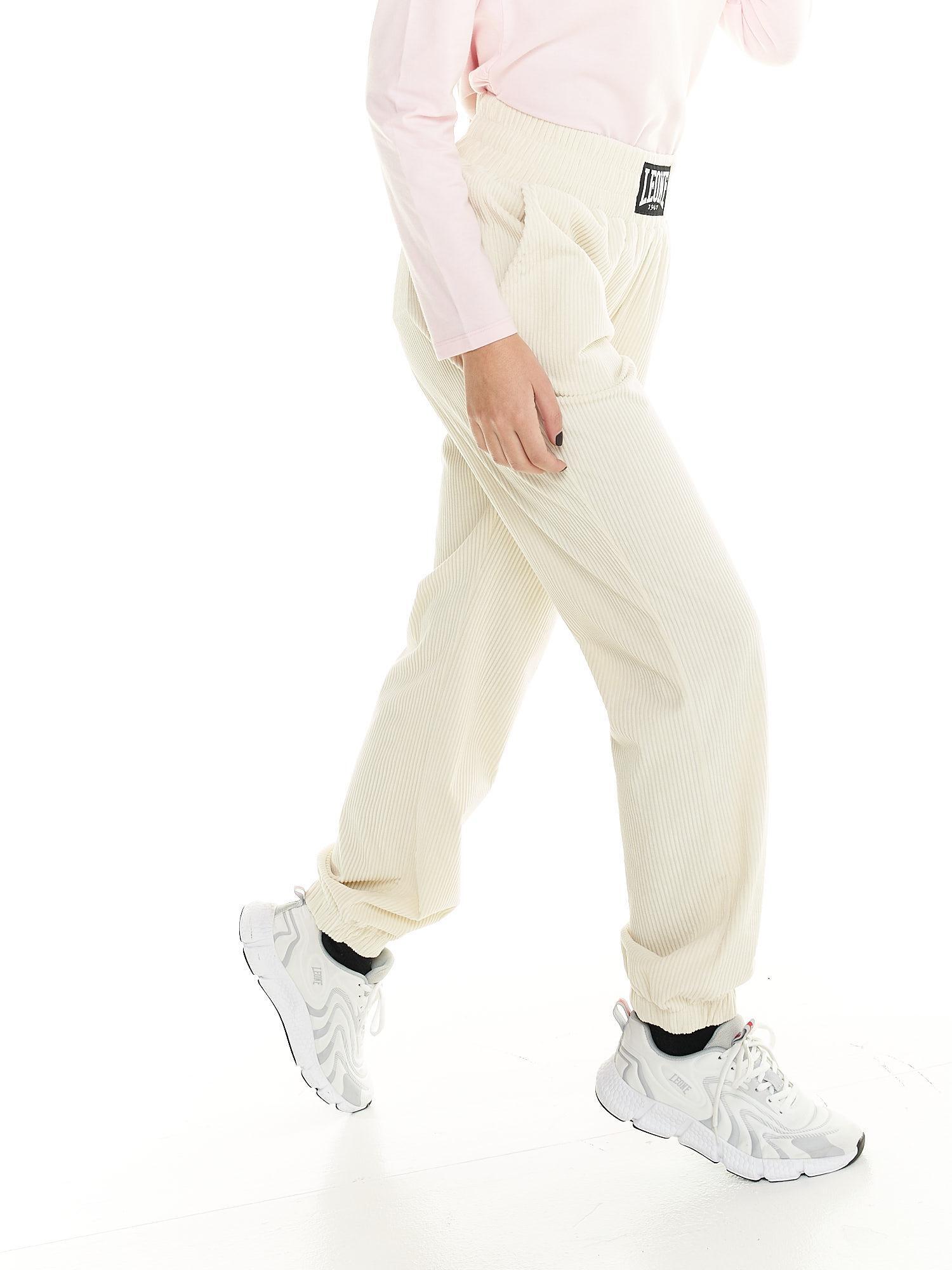 Pantaloni da tuta in velluto a coste Leone donna Leisure 3/8