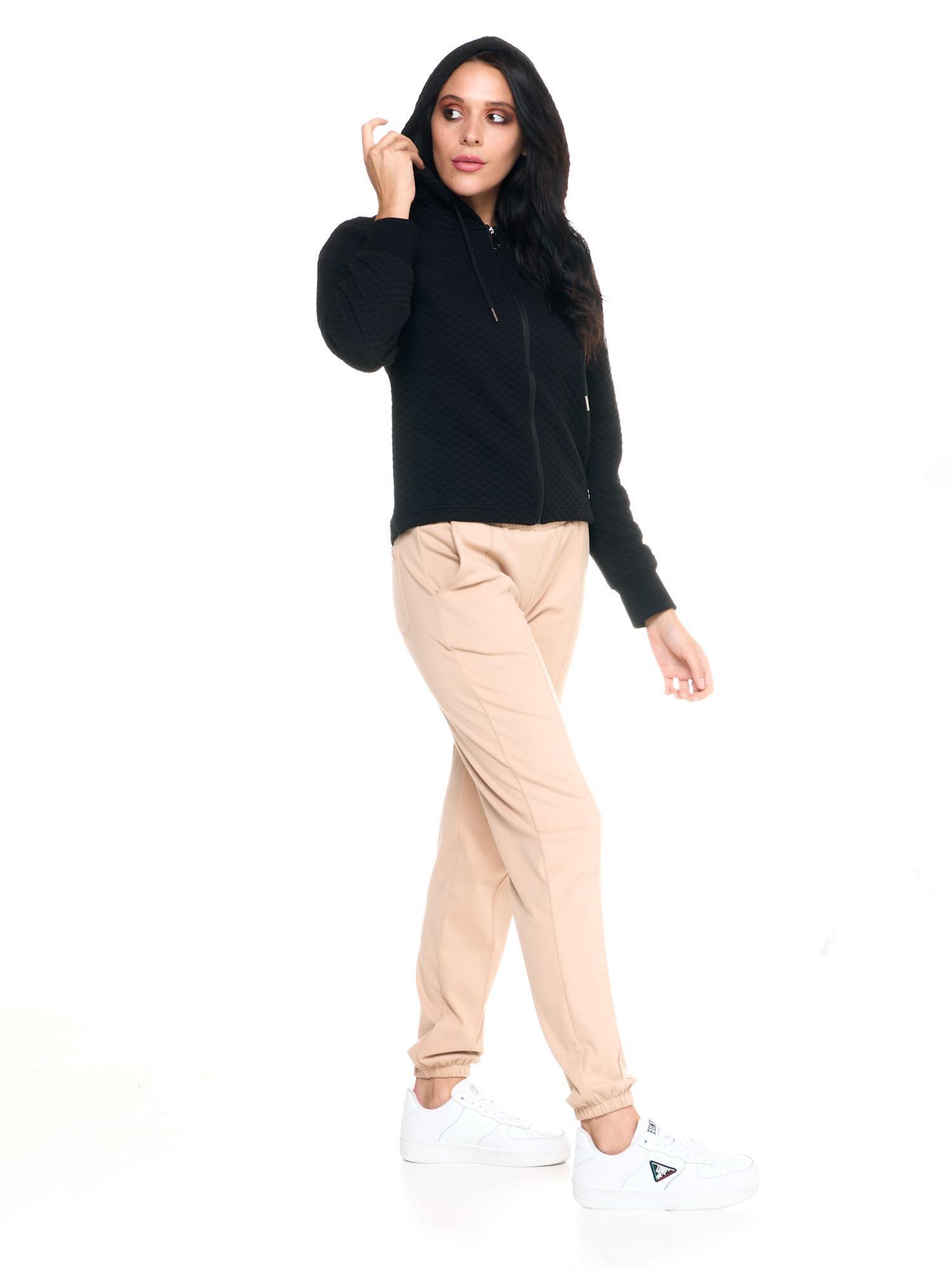 Felpa con cappuccio trapuntata corta Leone donna con zip intera Leisure 3/6