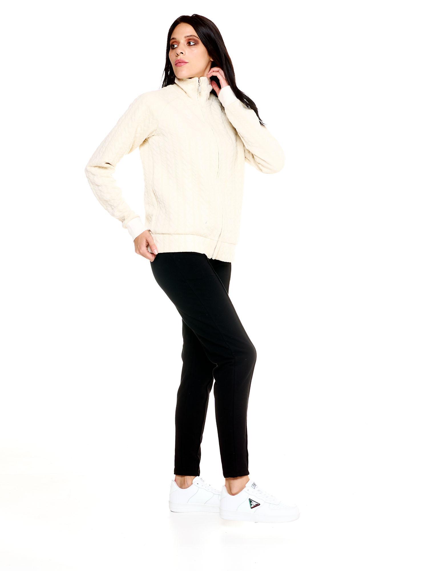 Leone dames sweatshirt met hoge hals en volledige ritssluiting, grijs 3/8